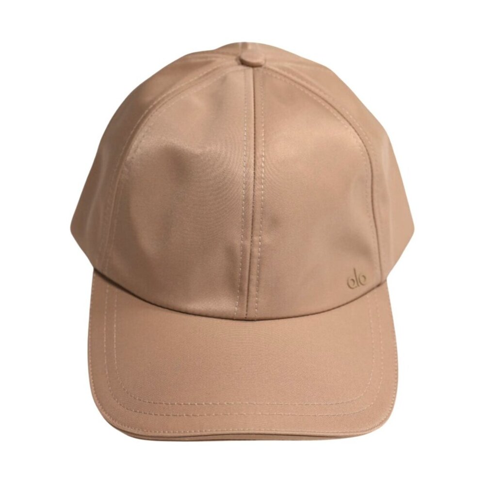 ALO Yoga Satin Off-Duty Cap in Taupe Satin - Picture 2 of 6